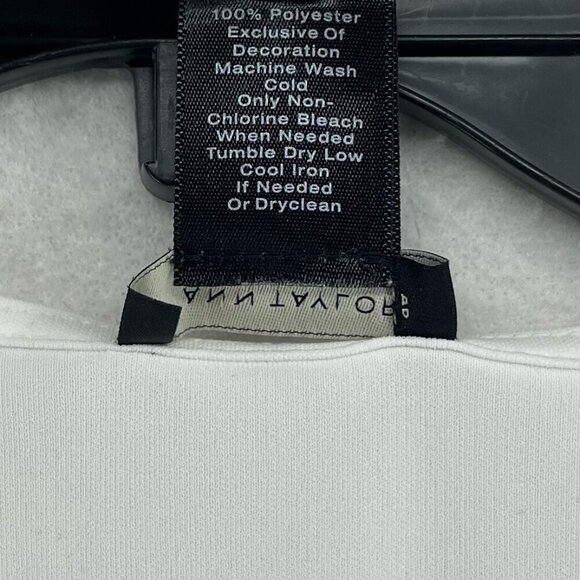 Ann Taylor Factory Tops Womens M White Lace Up V Neck Sleeveless Boho Minimalist - Picture 10 of 12